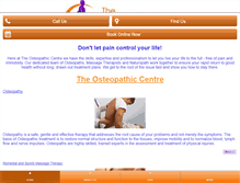 Tablet Screenshot of osteocentre.com.au